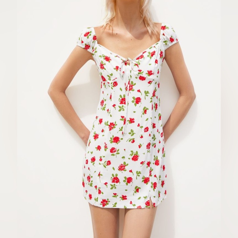 Zara floral mini dress